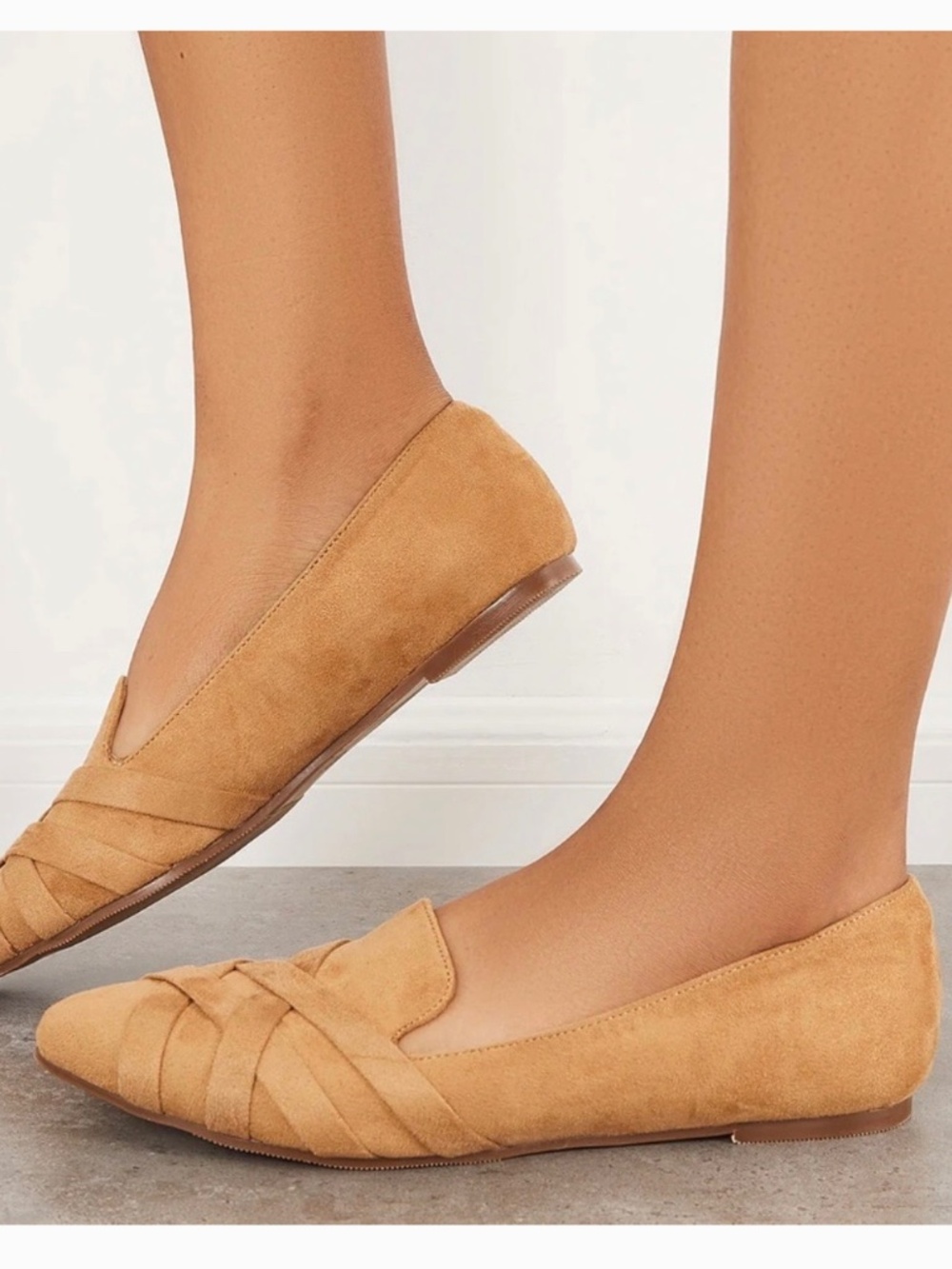 PIEPIEBUY pointed toe Elegant Tan Women's Loafers